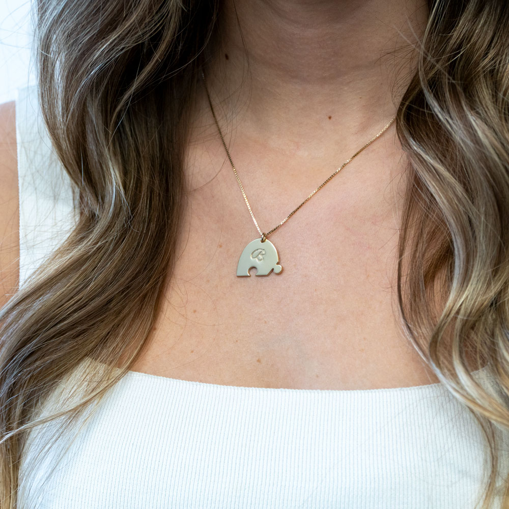 Collar de Rompecabezas Inicial de 3 Piezas 