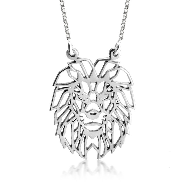 Geometric Lion Necklace 