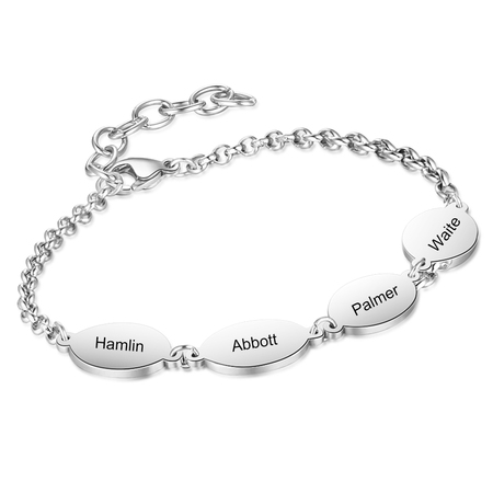 bracelet with children's names engraved