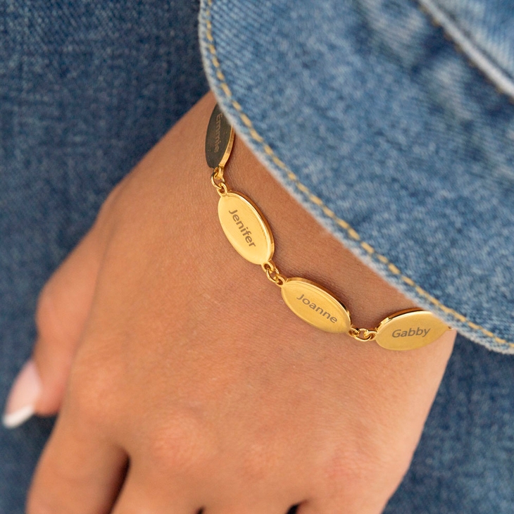 Pulsera Grabada con Nombres de Hijos information