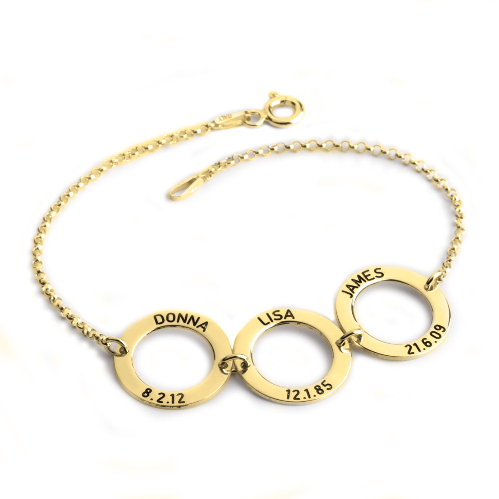 Pulsera de Disco Personalizada para Mamá 