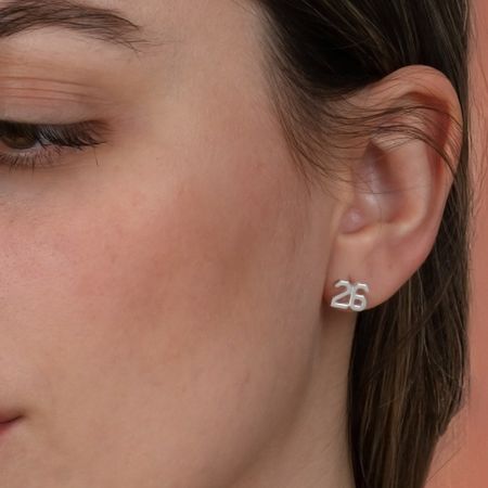 Sports Number Earrings