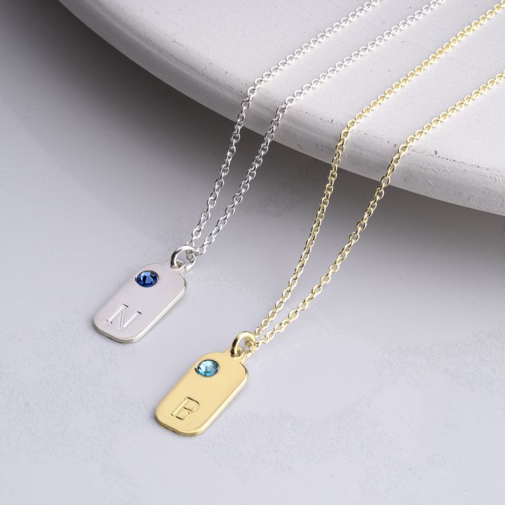 Collar con Inicial y Piedra de Nacimiento information