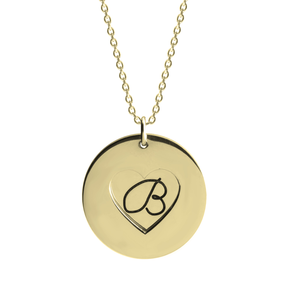 Collar con Corazón e Inicial 