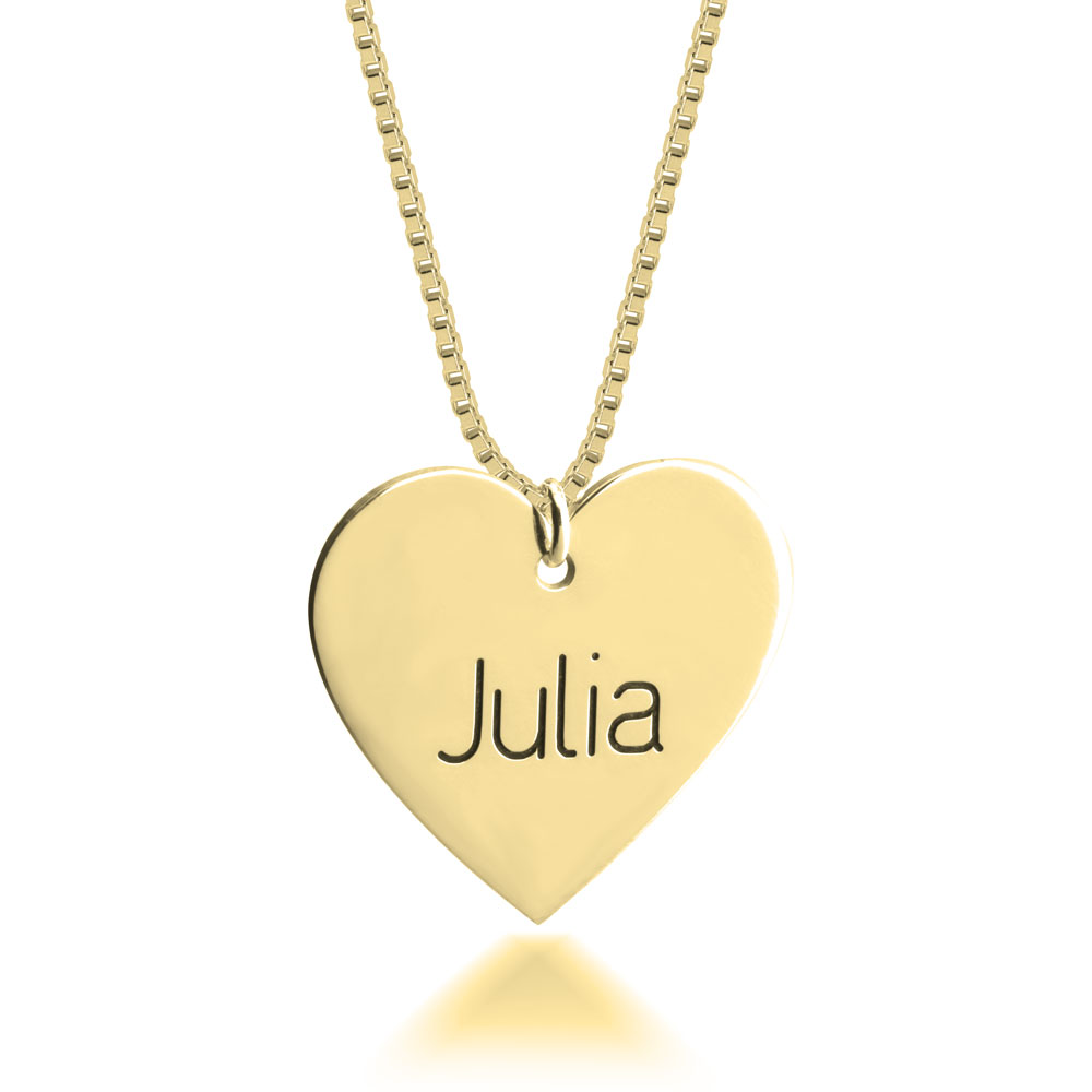 Heart Pendant Name Necklace