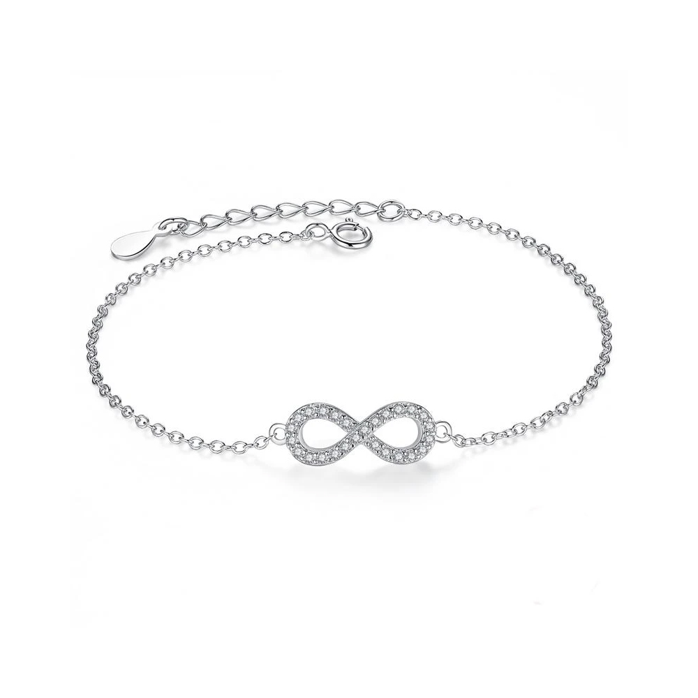 Pulsera Infinito de Zirconia Cúbica 