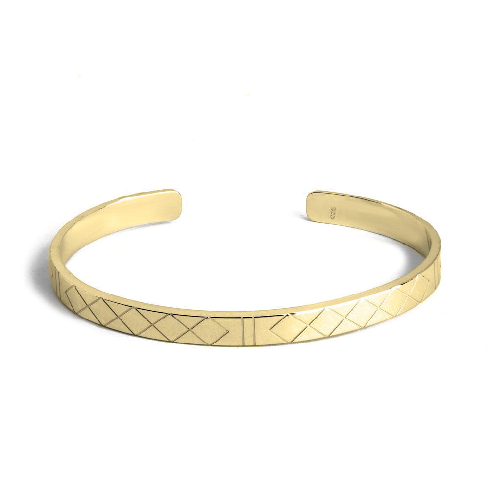 Pulsera de Plata Tribal Para Hombre 