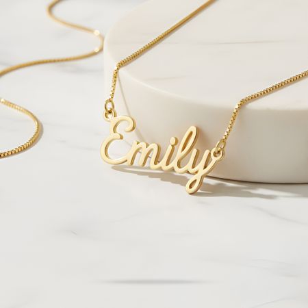 bold cursive name necklace