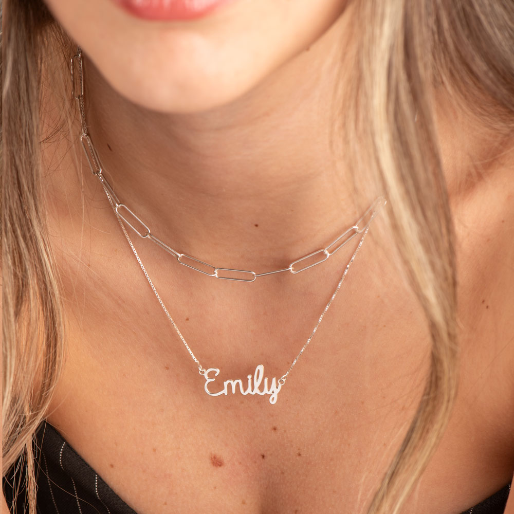 Bold Cursive Name Necklace