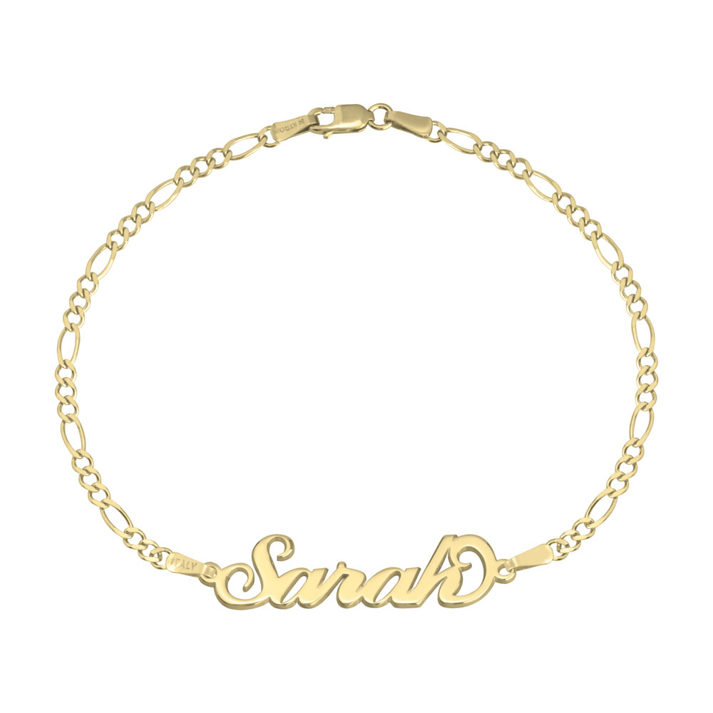 Pulsera con Nombre de Oro de 14K
