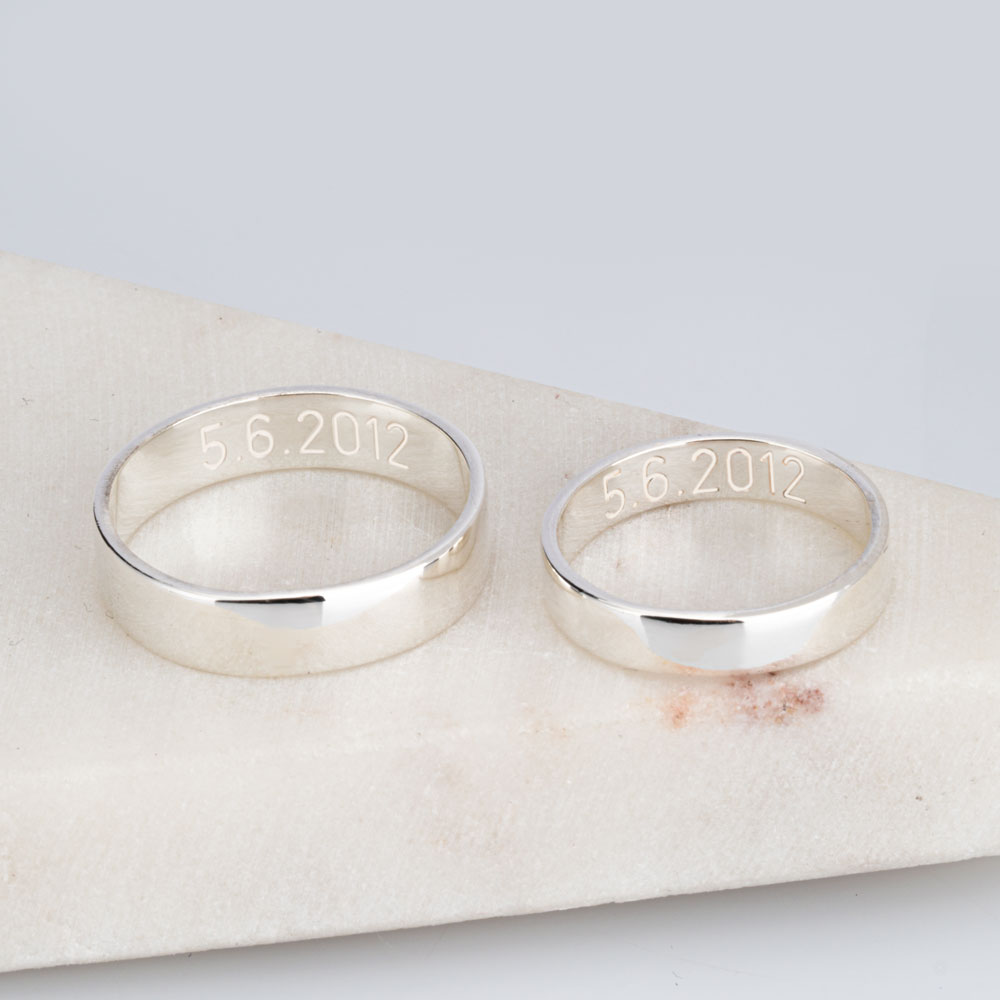 Inside Engraved Rings Set For Couples
