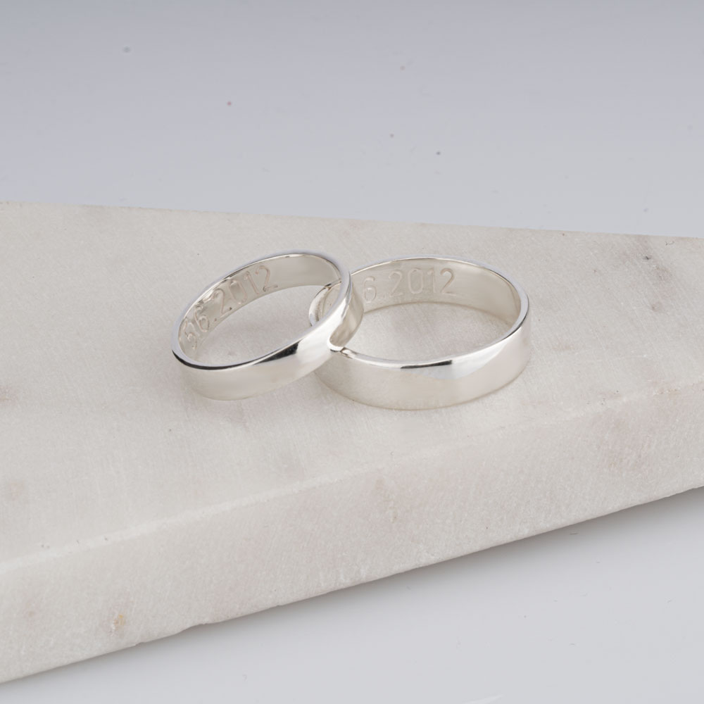 Inside Engraved Rings Set For Couples