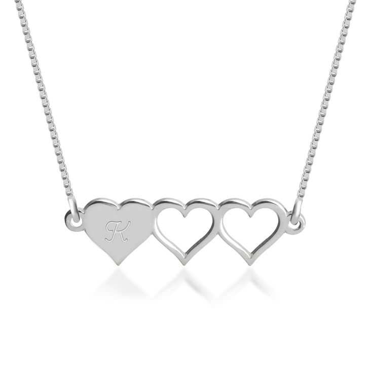 Juego de Collar de Amistad de Corazones con Iniciales - Picture 4