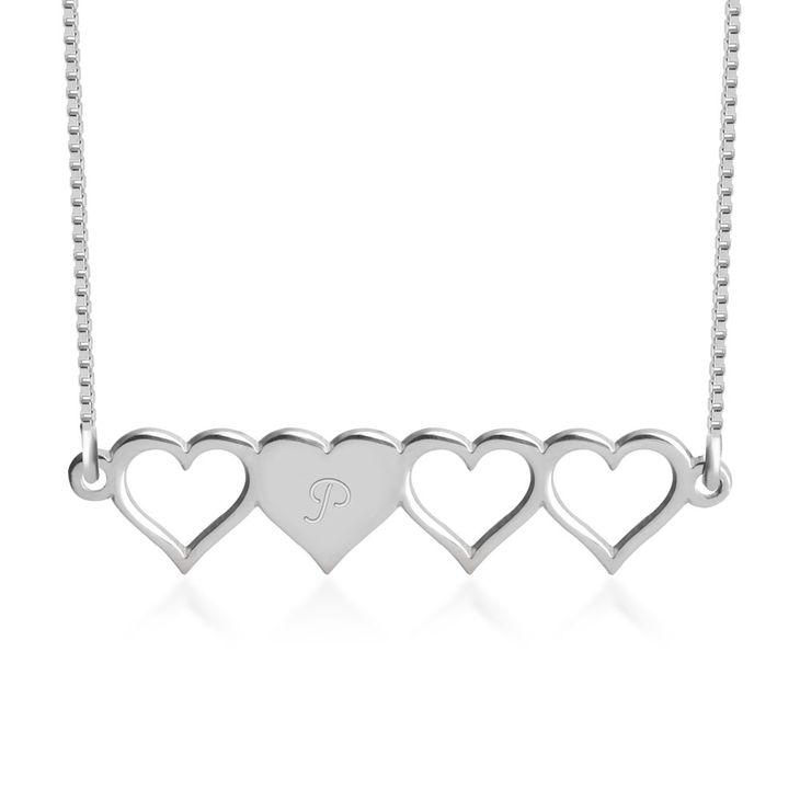 Juego de Collar de Amistad de Corazones con Iniciales - Picture 7