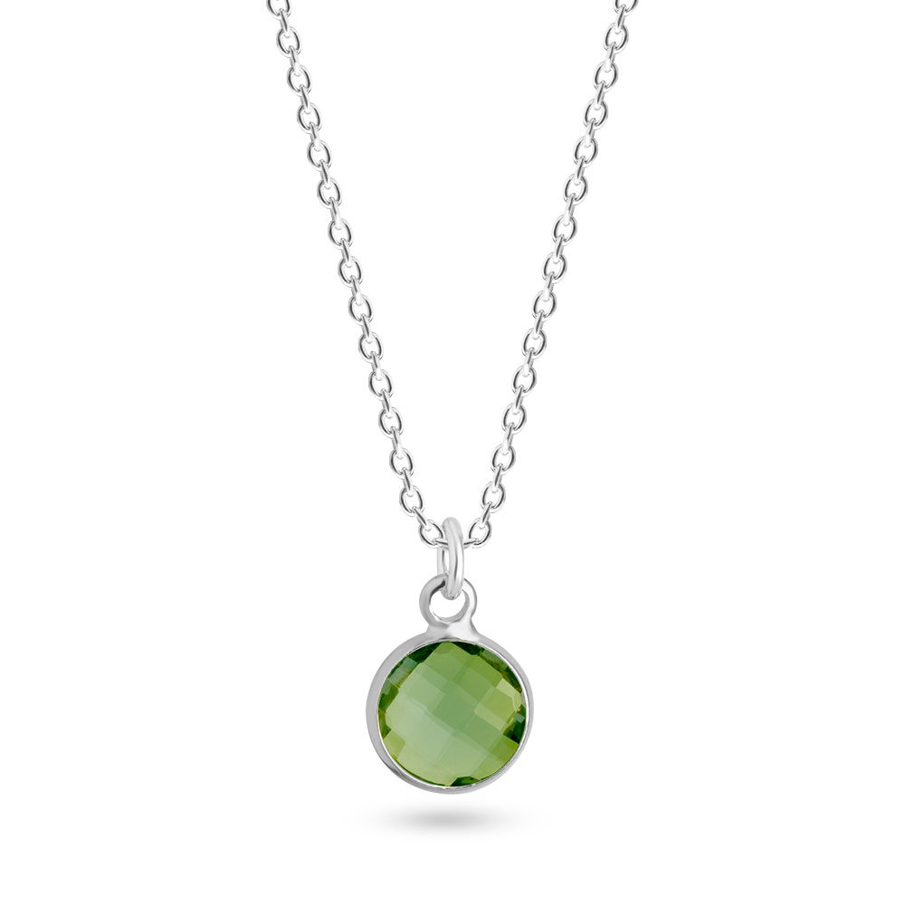 Collar de Peridoto - Collar de Piedra de Nacimiento de Agosto