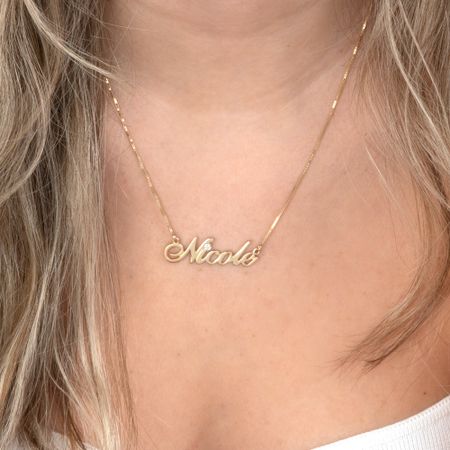 14K Gold Diamond Name Necklace