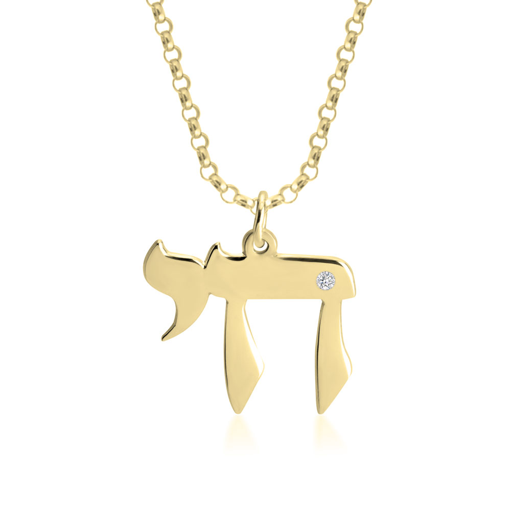 Collar Chai de Diamante para Hombre