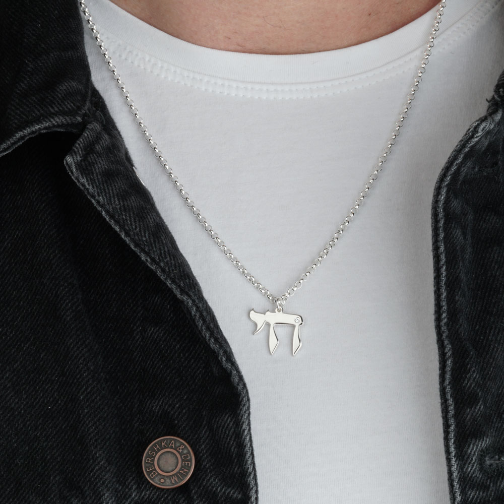 Collar Chai de Diamante para Hombre