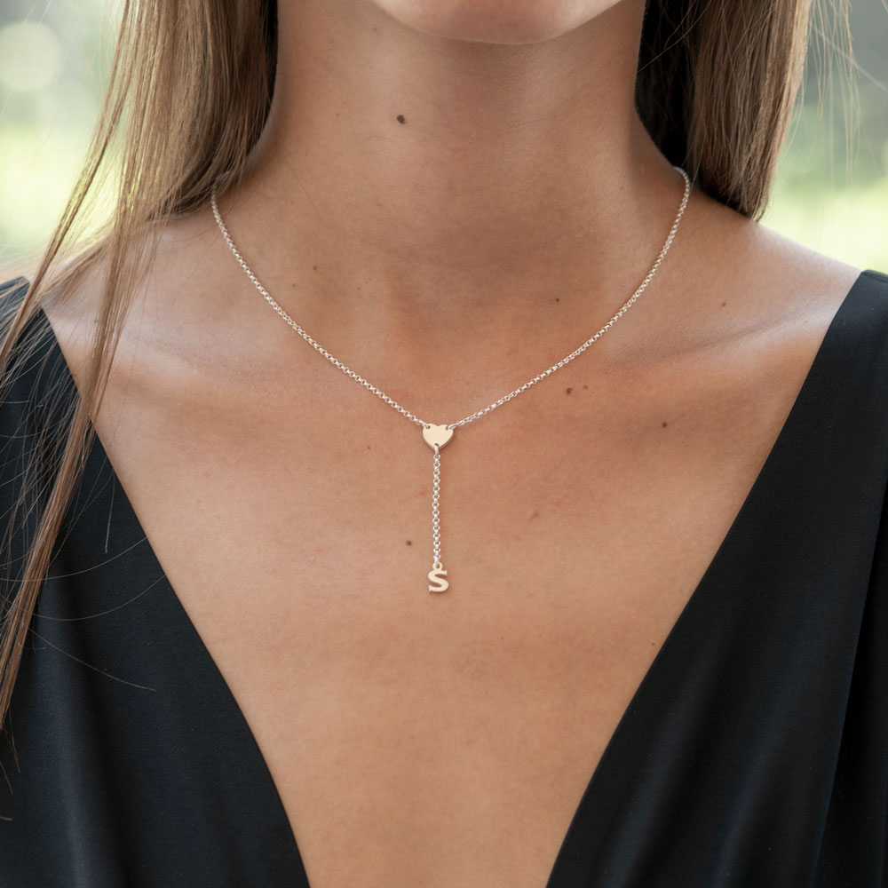 Collar Inicial con Corazón