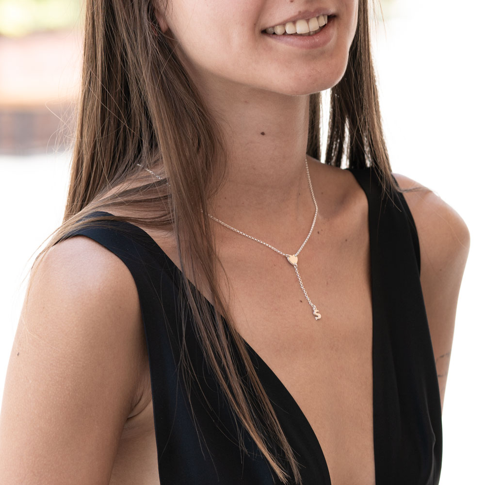 Collar Inicial con Corazón