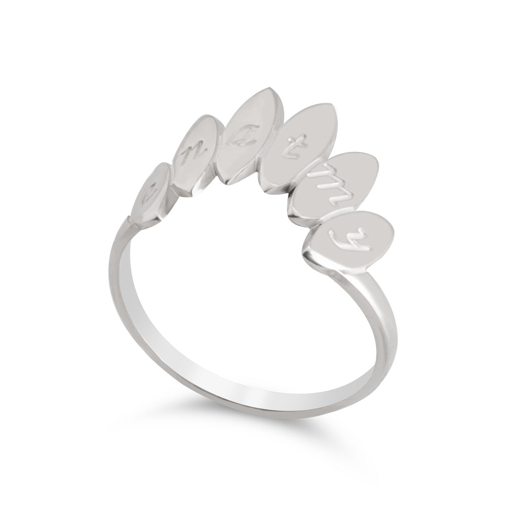 Anillo Grabado de Flor