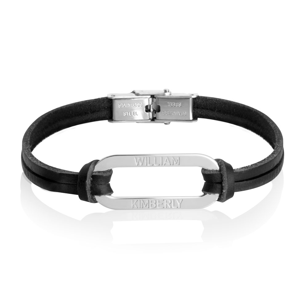 Pulsera de cuero personalizada para hombre