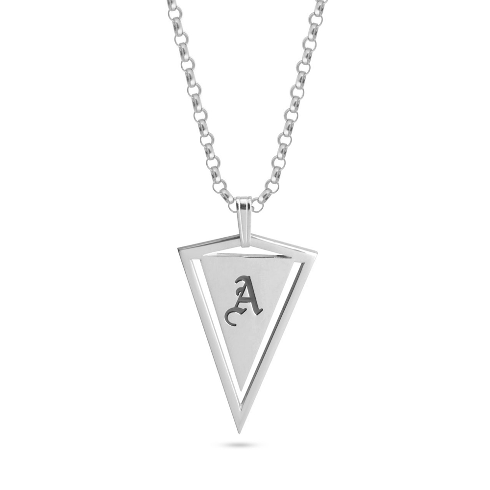Triangle Initial Necklace