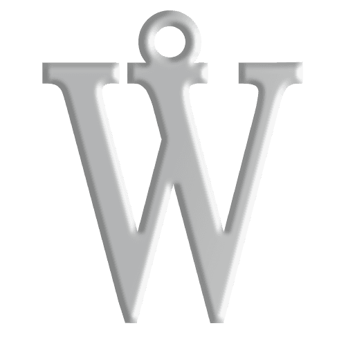 W Initial Pendant