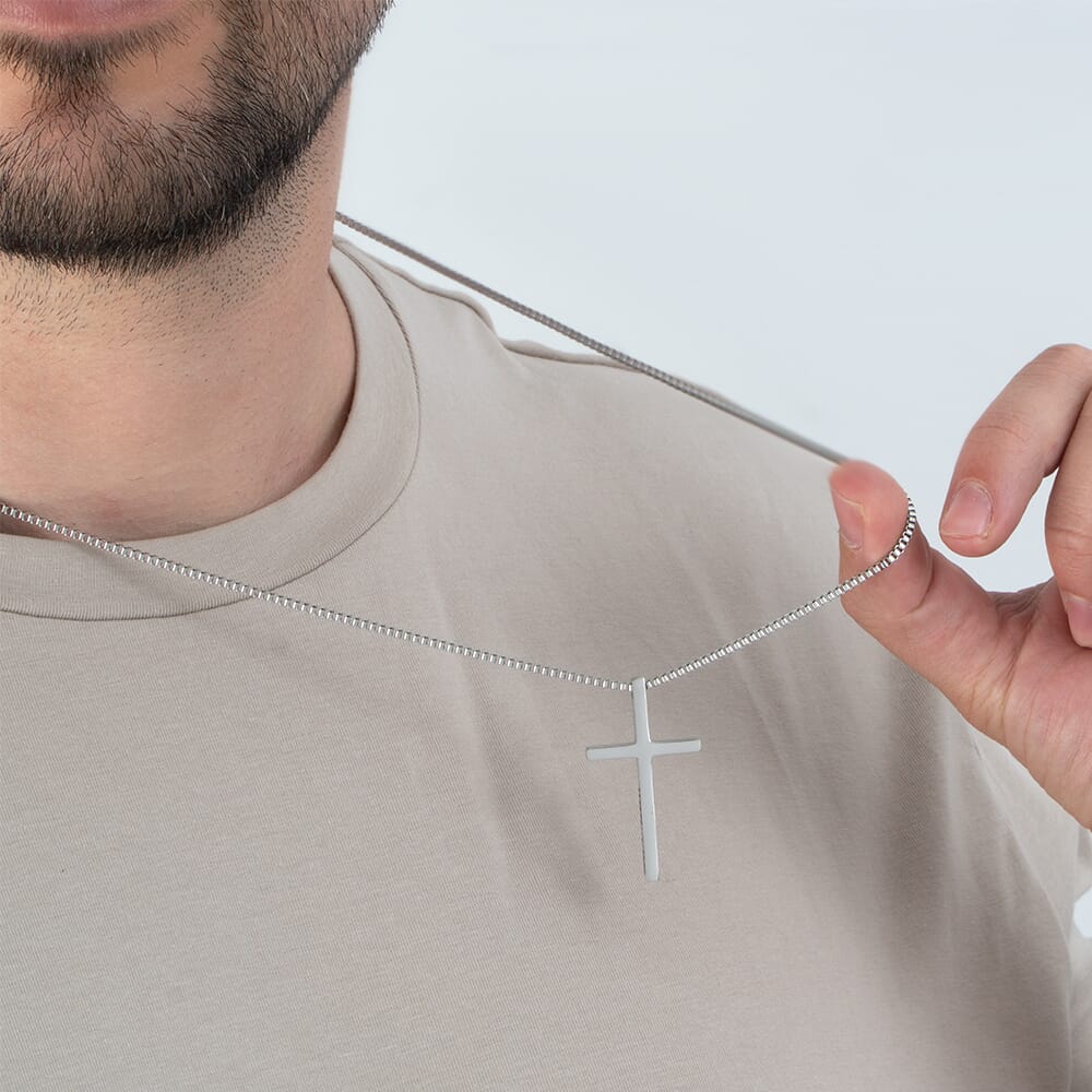 3D Cross Pendant Necklace