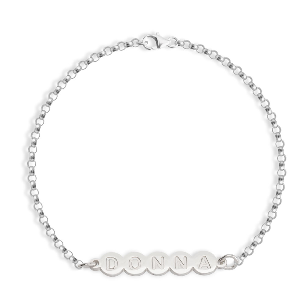 Pulsera de Plata con Nombre para Mujer