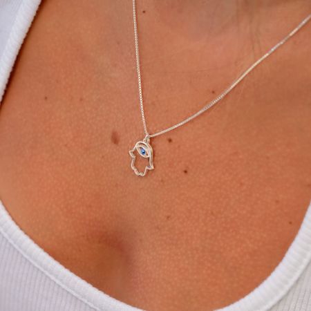 Collar Hamsa contra mal de ojo