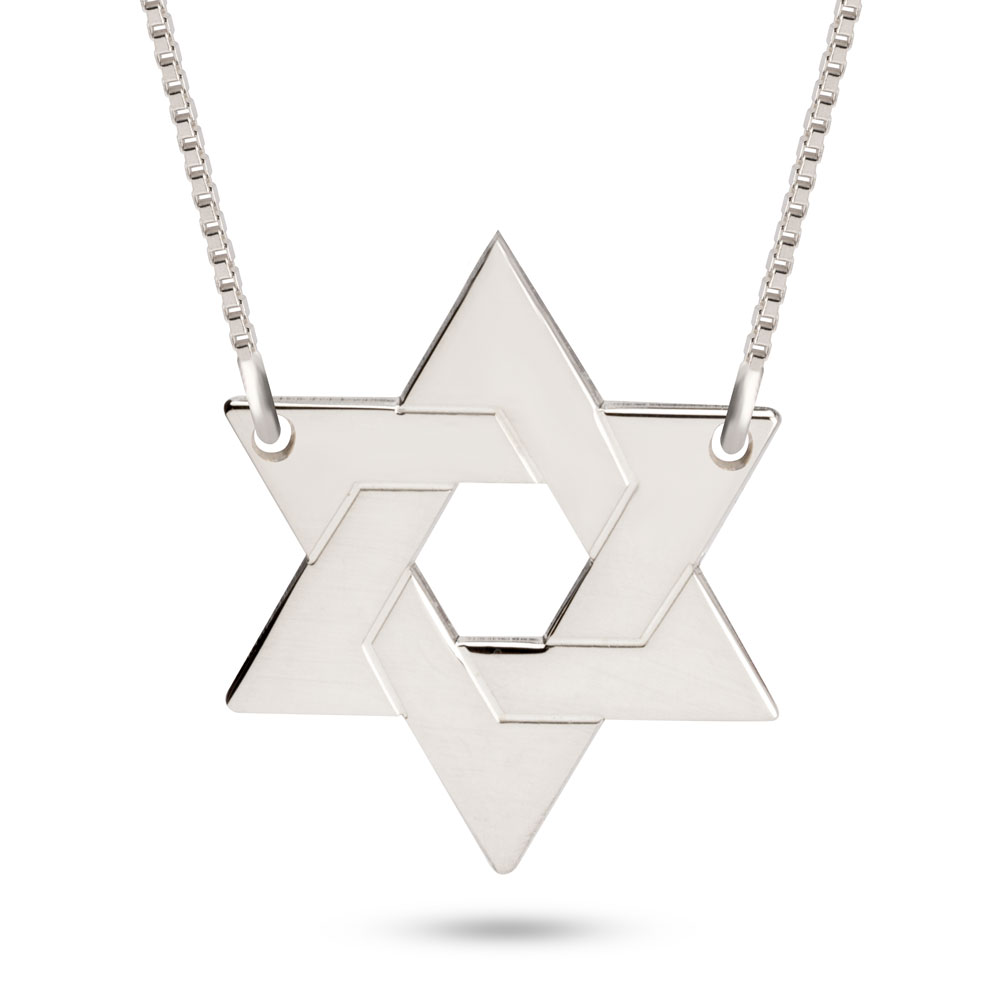 Modern Star of David Necklace