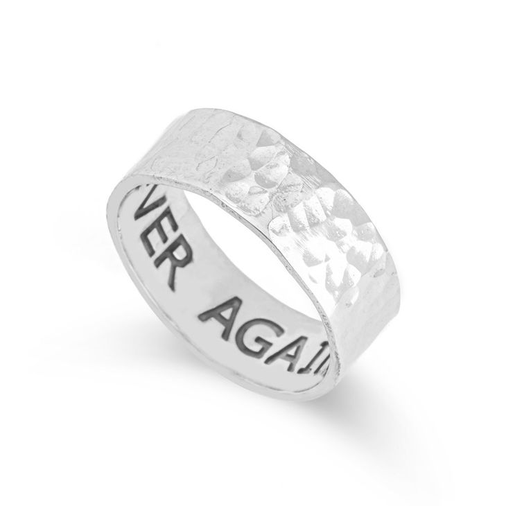 Hidden Message Hammered Ring