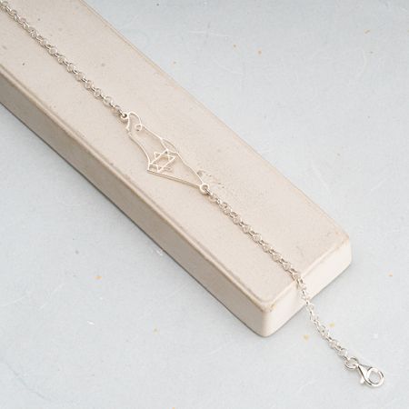Israel Map & Star of David Bracelet