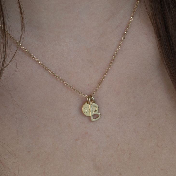Custom BFF Necklace with Initials model