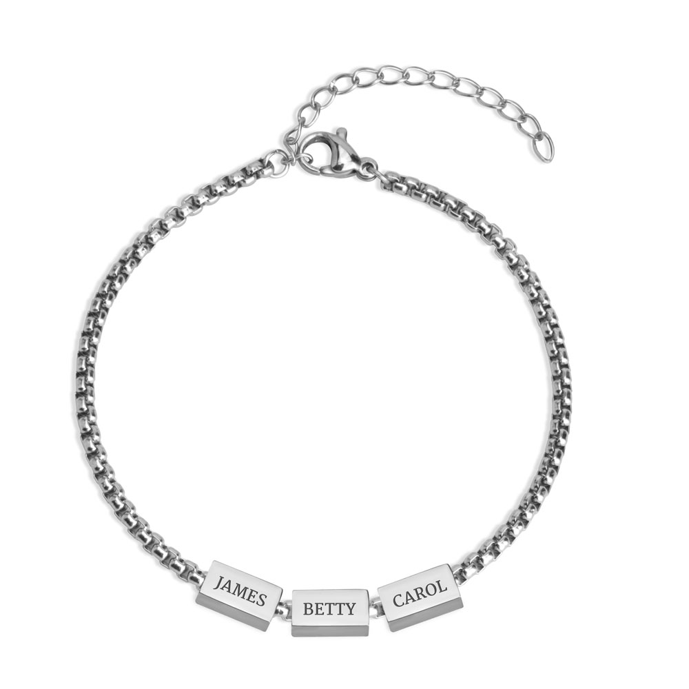 Multiple Engraved Name Bracelet