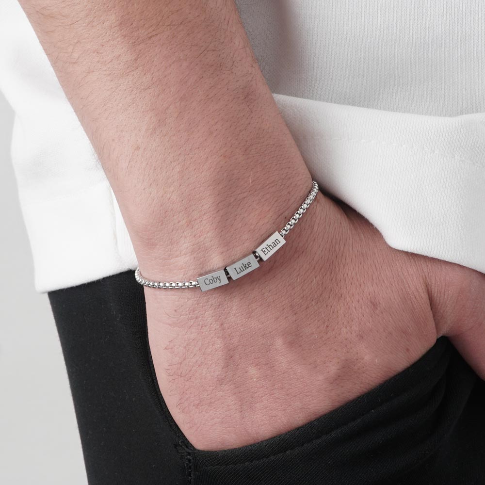 Multiple Engraved Name Bracelet