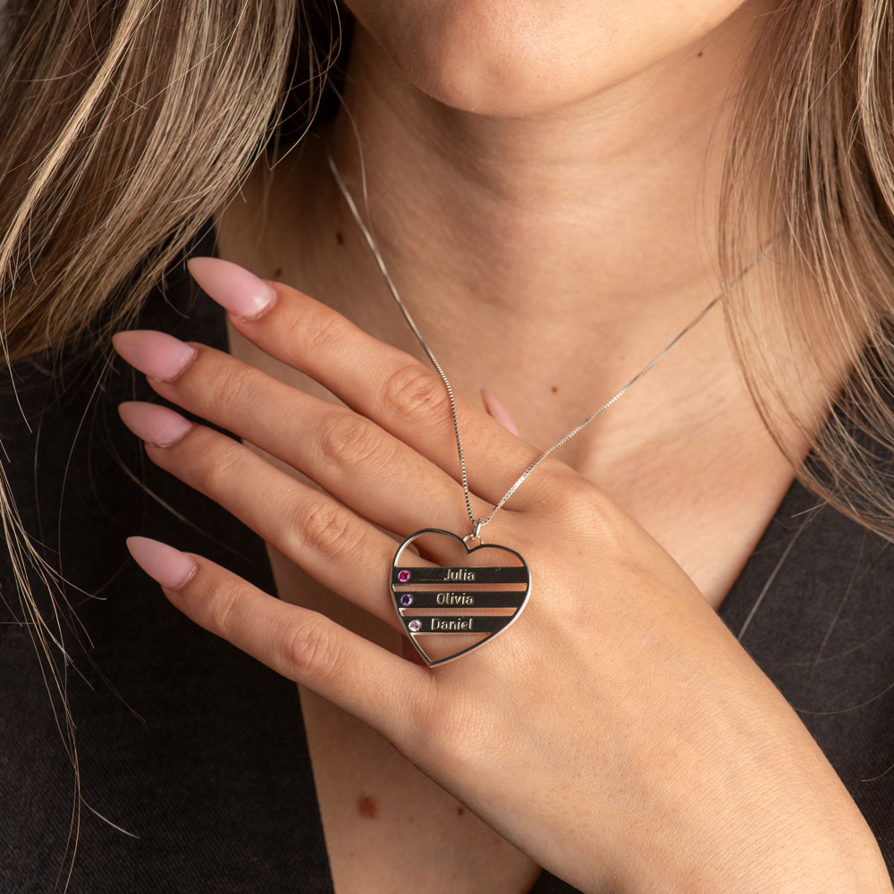 Personalized Mother Necklace with Birthstones