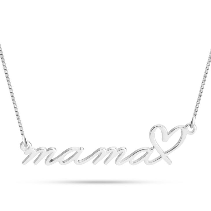 Heart Mama Necklace - Silver & Gold