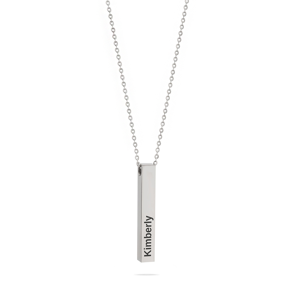 Engraved Bar Necklace