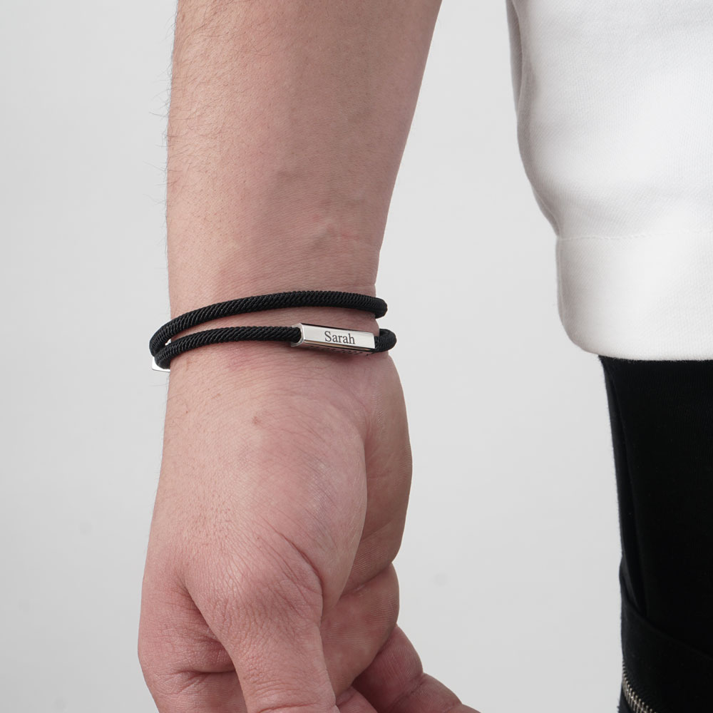 Engraved Dad Rope Bracelet