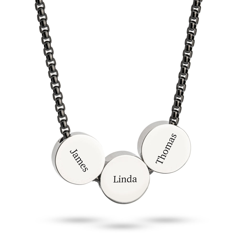 Multiple Engraved Necklace for Men