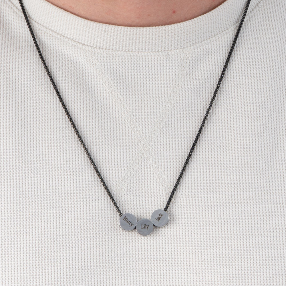 Multiple Engraved Necklace for Men