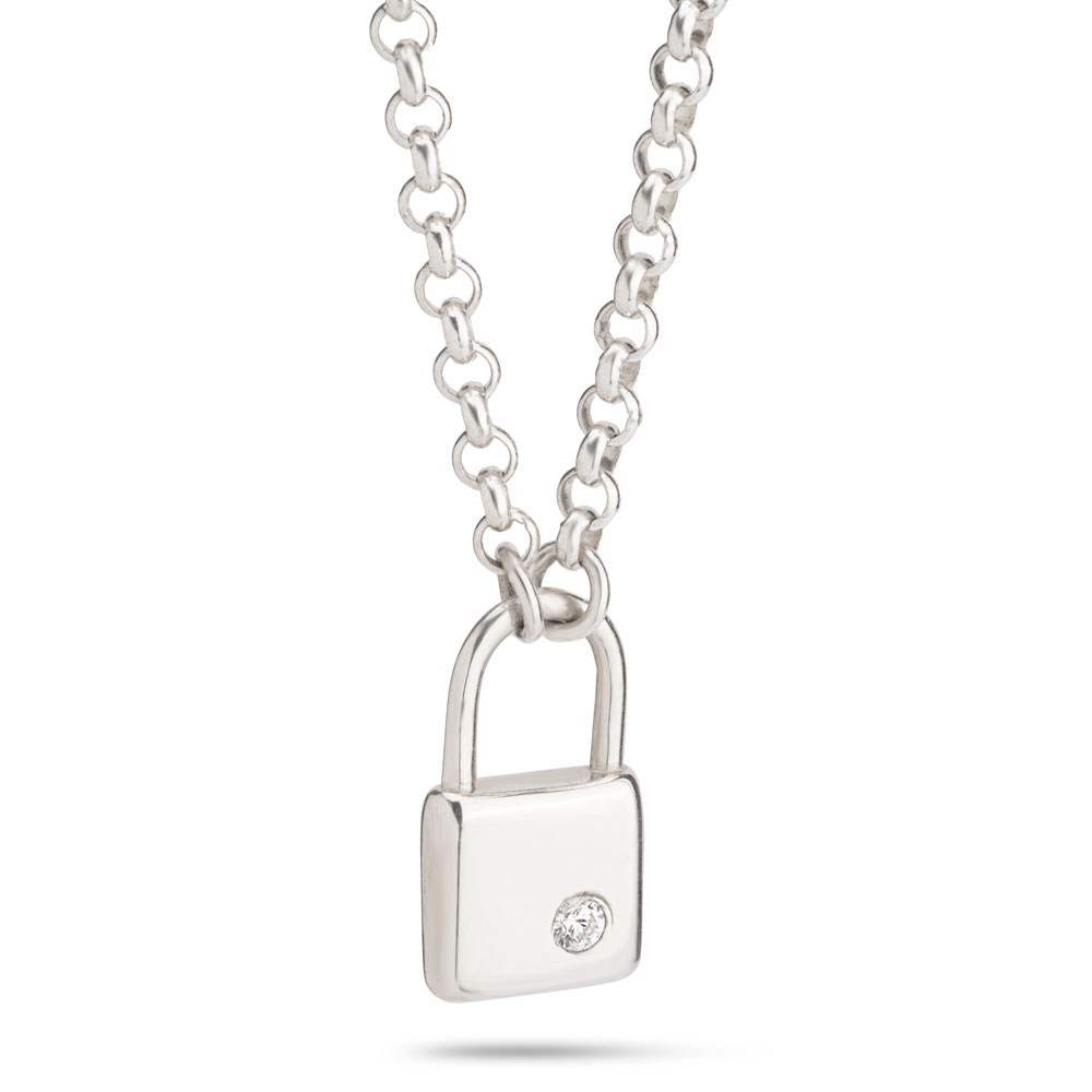 Diamond Lock Necklace