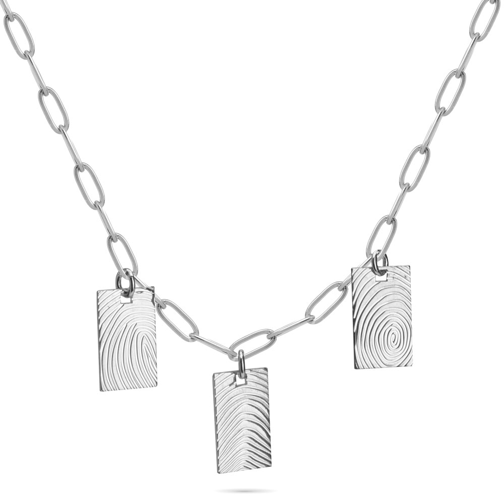 Multiple Fingerprint Charm Necklace