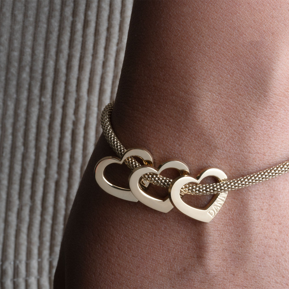 Heart Bracelet for Moms with Kids Names 