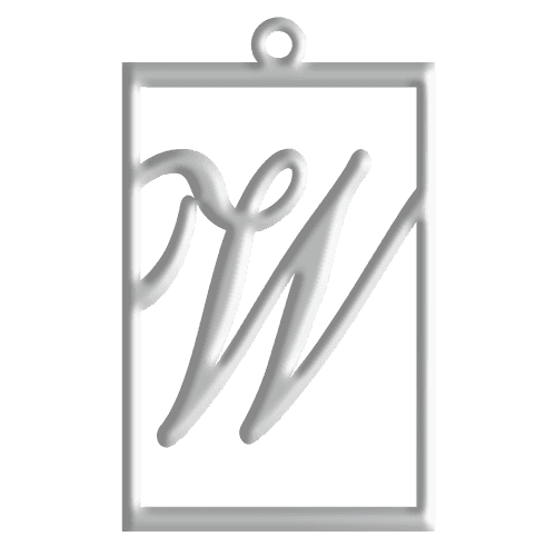W Initial Pendant
