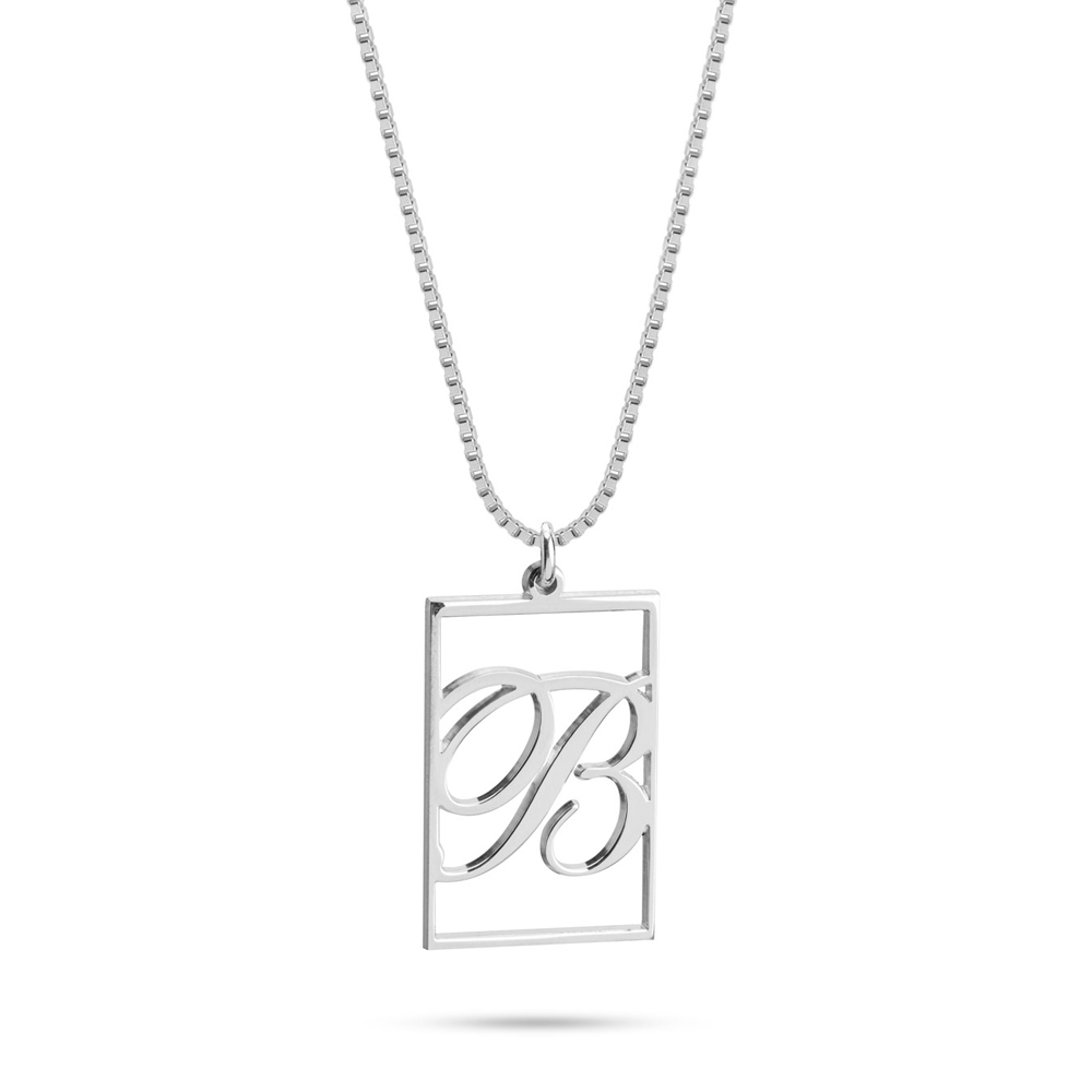 Initial Card Necklace