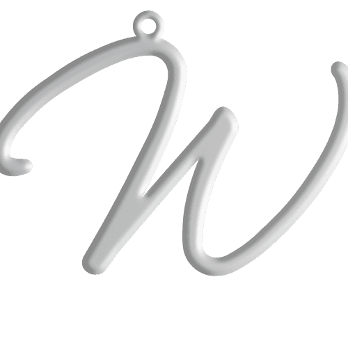 W Initial Pendant