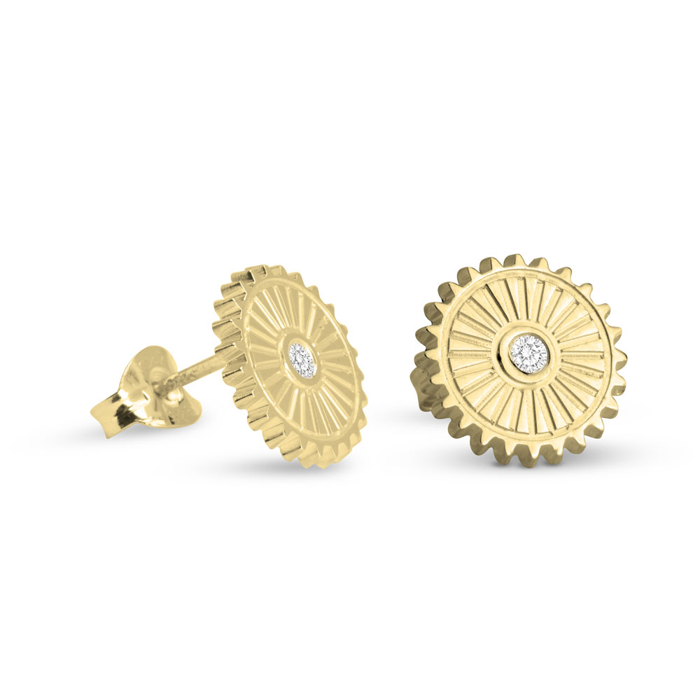 Diamond Sun Earrings